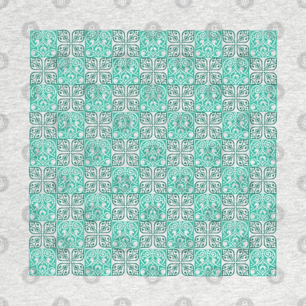 Portuguese turquoise blue tile pattern by SamridhiVerma18